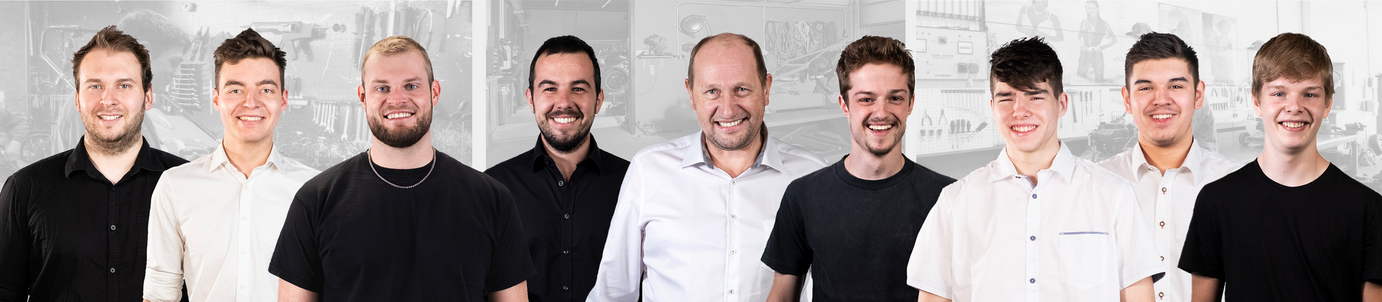 Alle Mitarbeiter/Innen unserer Werkstatt – ein erfahrenes, engagiertes Team.