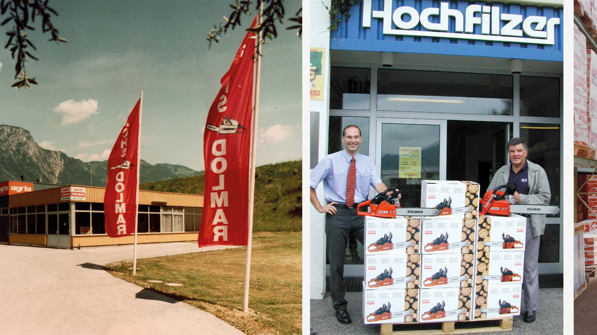 Oswald Hochfilzer und Ronald Hrnecek vor dem Firmengebäude in Kundl.
